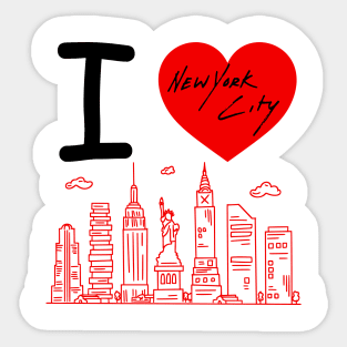 I HEART NEW YORK CITY Sticker